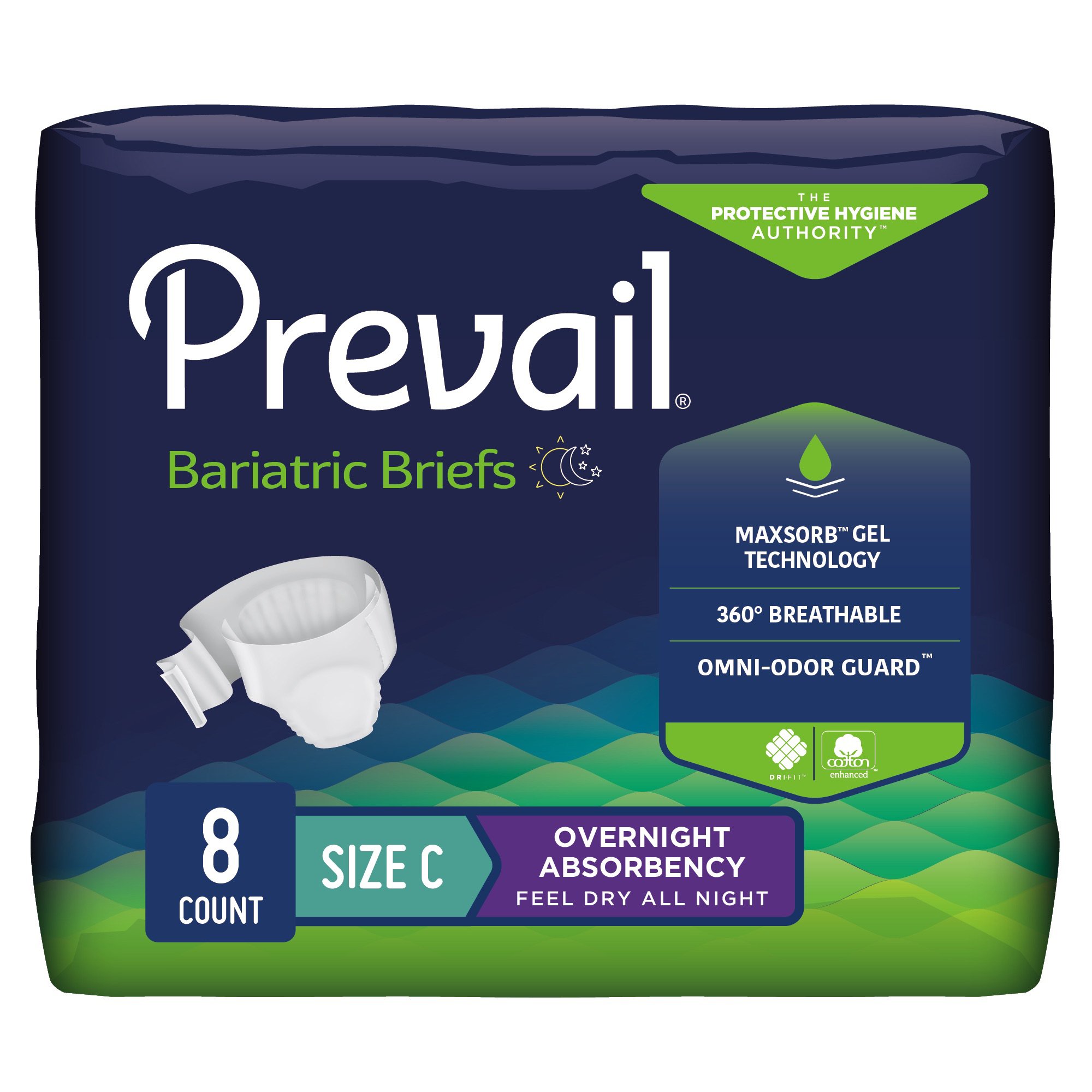 Prevail Bariatric Ultimate Absorbency Incontinence Brief, Size C MK 1194077
