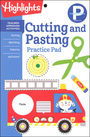 Preschool Cutting and Pasting Practice Pad