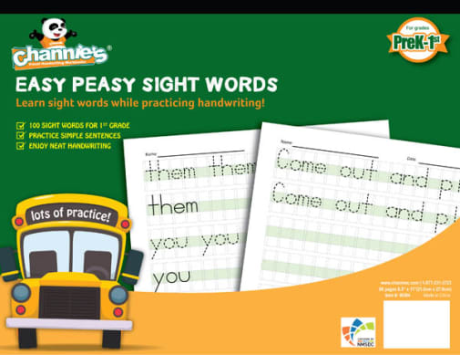 Easy Peasy Sight Words Workbook (Channie's Handwriting)