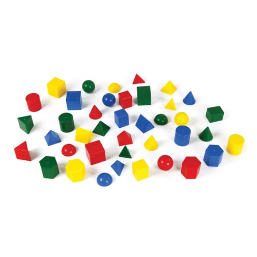 Opaque Geometric Solids 1" - 10 solids in 4 colors, 40 total pieces