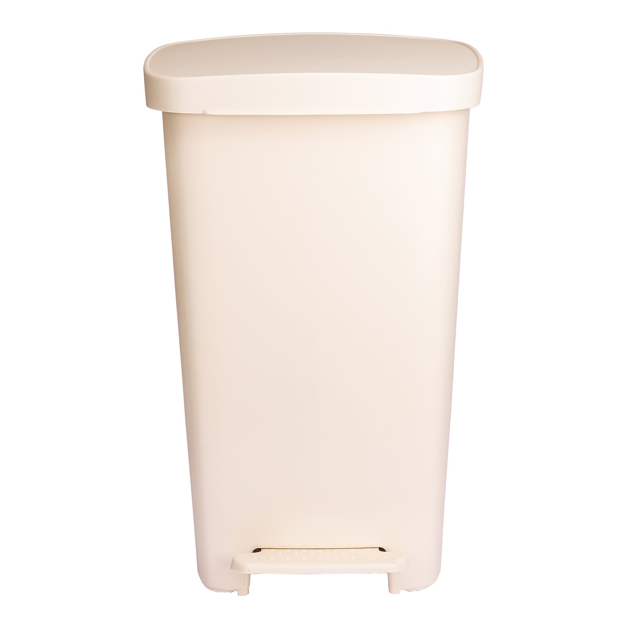 McKesson Waste Can with Step-On Pedal, Beige, 15.16 x 14.76 x 26.57 Inch MK 1223704