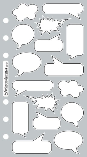 Comic Book Caption Stickers