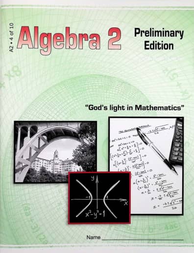 Christian Light Algebra II LightUnit 4 Sunrise Edition Preliminary Edition