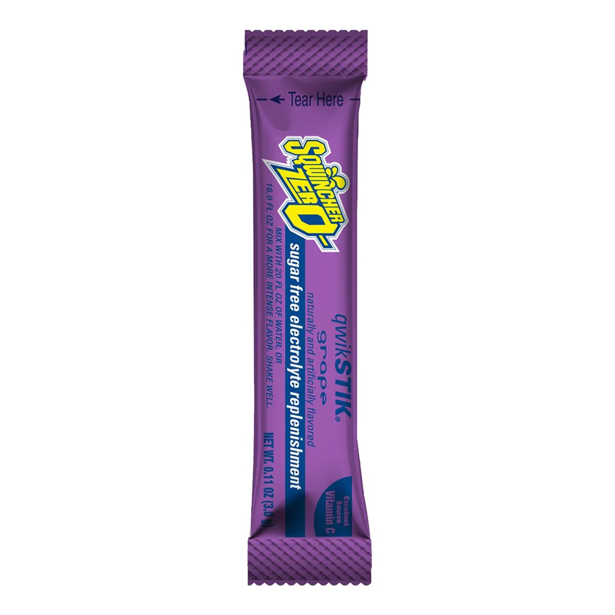 Sqwincher Quik Stik Zero Grape Electrolyte Replenishment Drink Mix MK 1057738