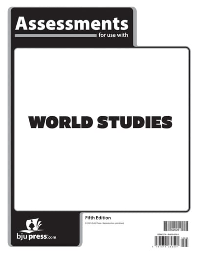 BJU Press World Studies Assessments 5th Edition