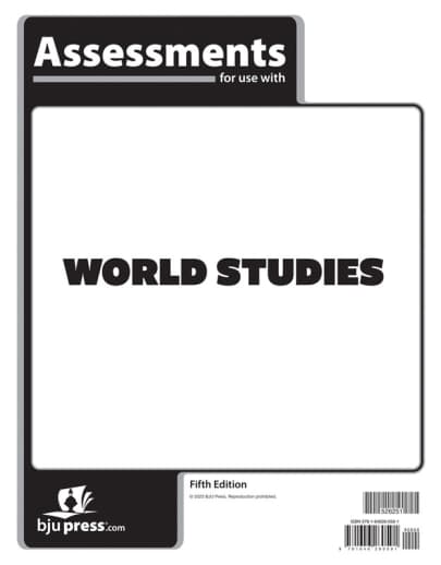 BJU Press World Studies Assessments 5th Edition