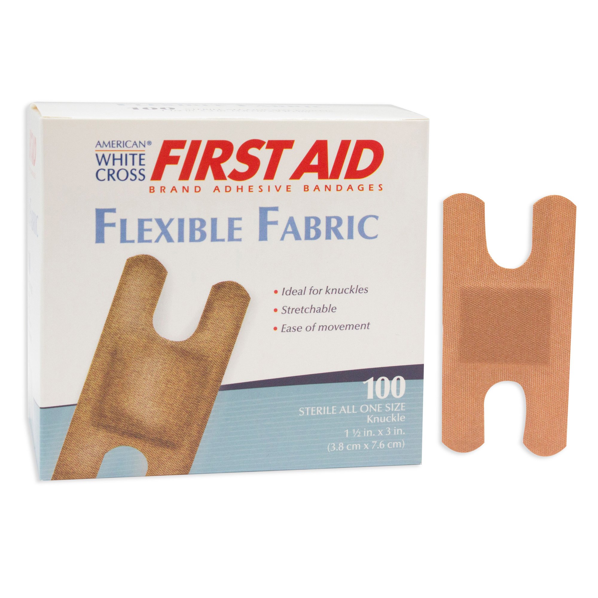 American White Cross Adhesive Strip, 1-1/2 x 3 Inch MK 161545