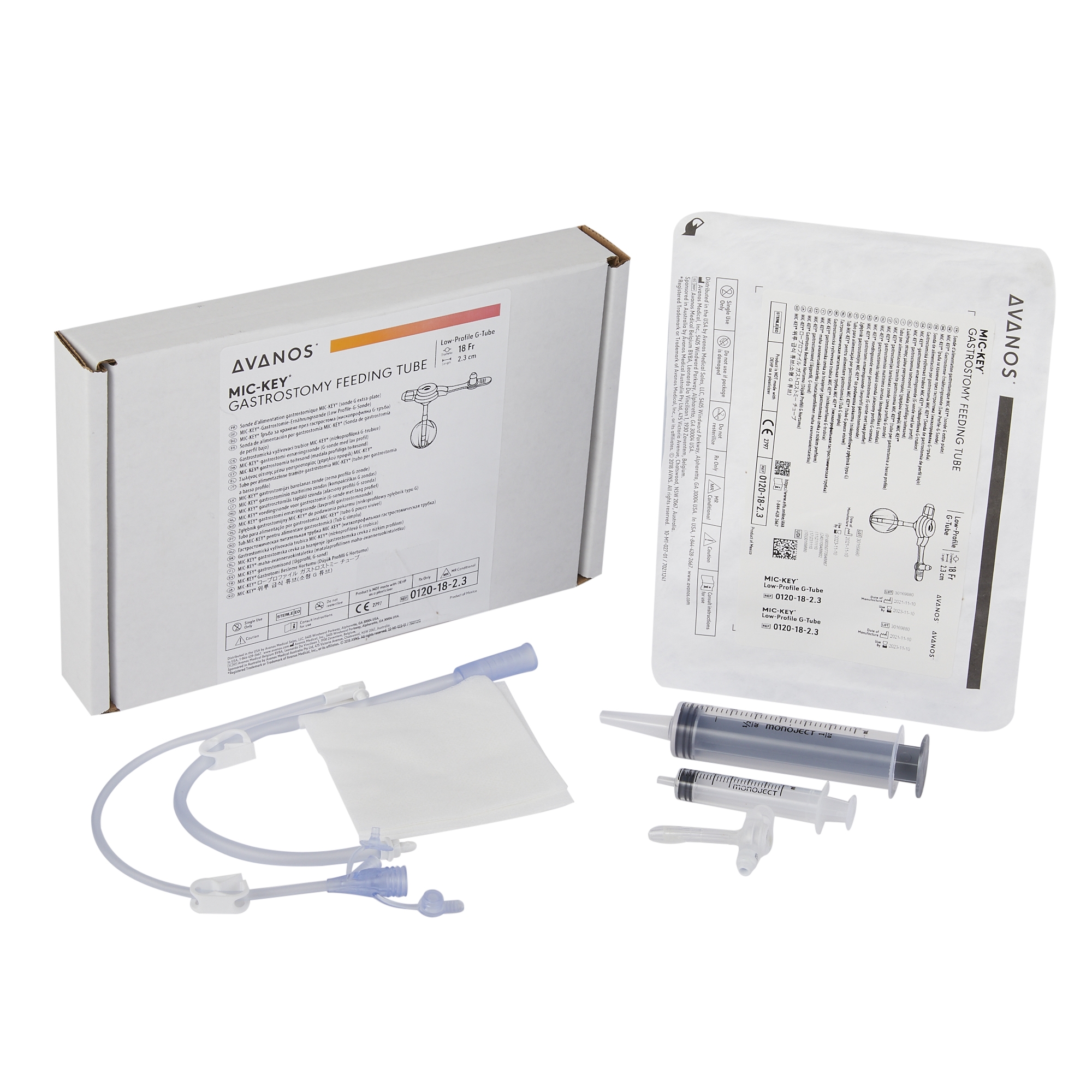 Mic-Key Low Profile Gastrostomy Feeding Tube Kit, 18 Fr., 2.3 cm Tube MK 316668