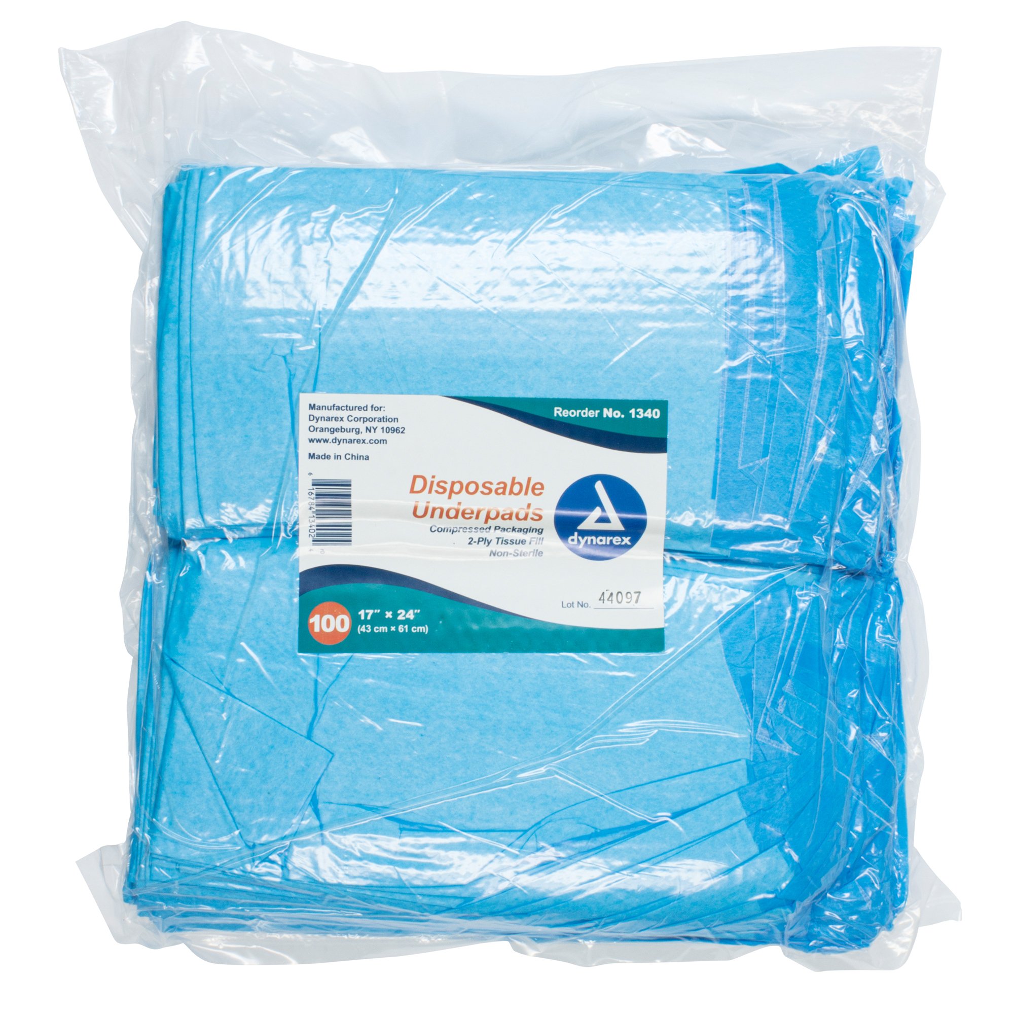 Dynarex 2-Ply Tissue Fill Underpad, 17 x 24 Inch MK 793874