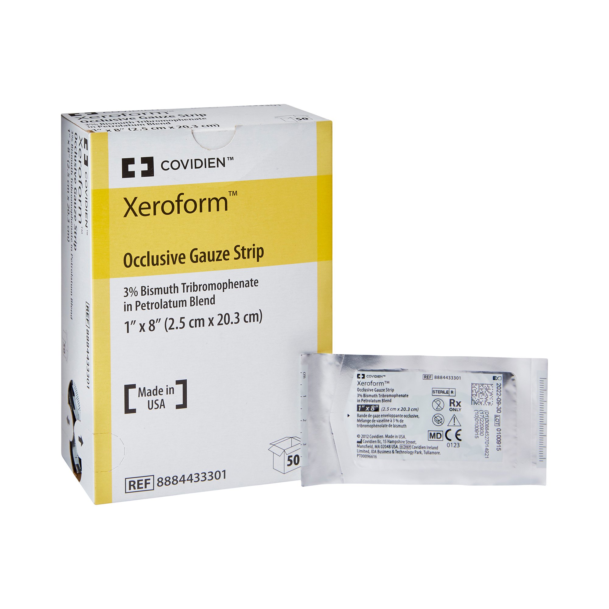 Xeroform Occlusive Petrolatum Impregnated Dressing, 1 x 8 inch MK 147128