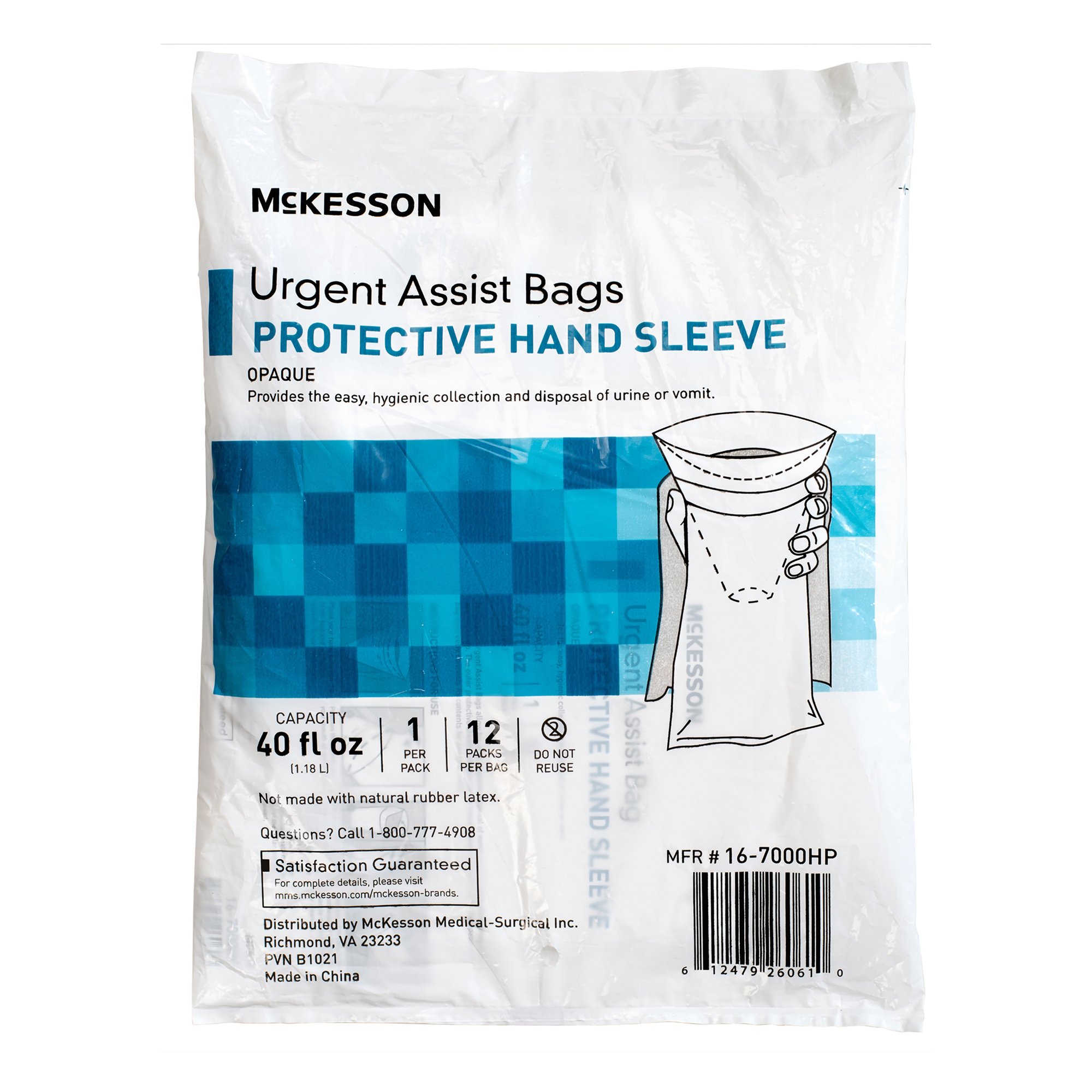 Emesis Bag McKesson 40 oz. White MK 1196426