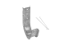 4in Wallmount J Hook with Retaining Clip, 25-Pack