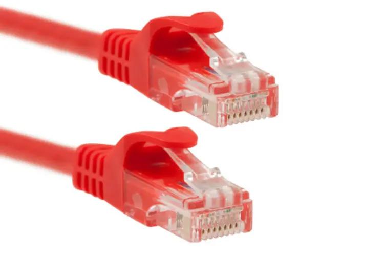 Cat6 Ethernet Patch Cable, Snagless, UTP, 50 ft, Red