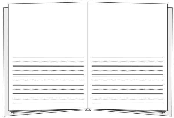 Primary Lined Big Bare Book (8-3/8" x 11")