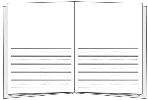Primary Lined Big Bare Book (8-3/8" x 11")
