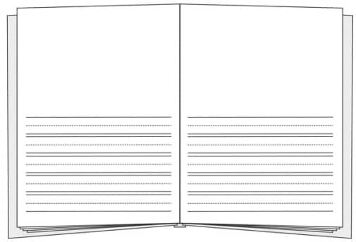 Primary Lined Big Bare Book (8-3/8" x 11")