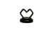 3/4in Black Magnetic Cable Holder, 10lb, Plenum, UL, 10pc