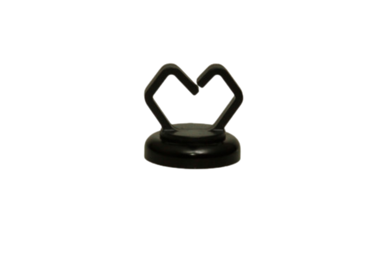 3/4in Black Magnetic Cable Holder, 10lb, Plenum, UL, 10pc