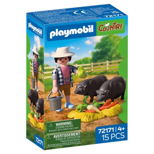 Farmer with Pot Bellied Pig (Country)