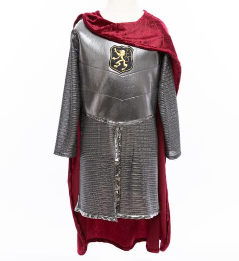Great Pretenders Silver Knight Tunic with Cape (size 5-6)
