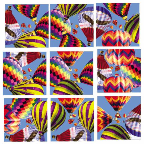 Hot Air Balloons Scramble Squares