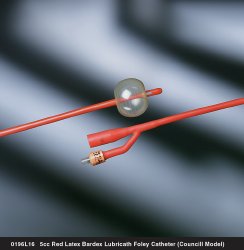 Bardex Lubricath Foley Catheter, 20 Fr., Countil MK 4136