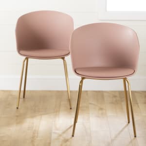 Flam - Dining Chair with Metal Legs - Set of 2 Flam - Dining Chair with Metal Legs - Set of 2