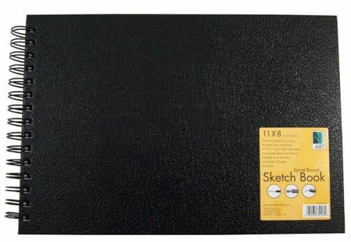 Sketch Book Spiral-Bound 11" x 8"  (Landscape)
