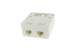 RJ45 Dual Port Cat6 Surface Mount Jack, White
