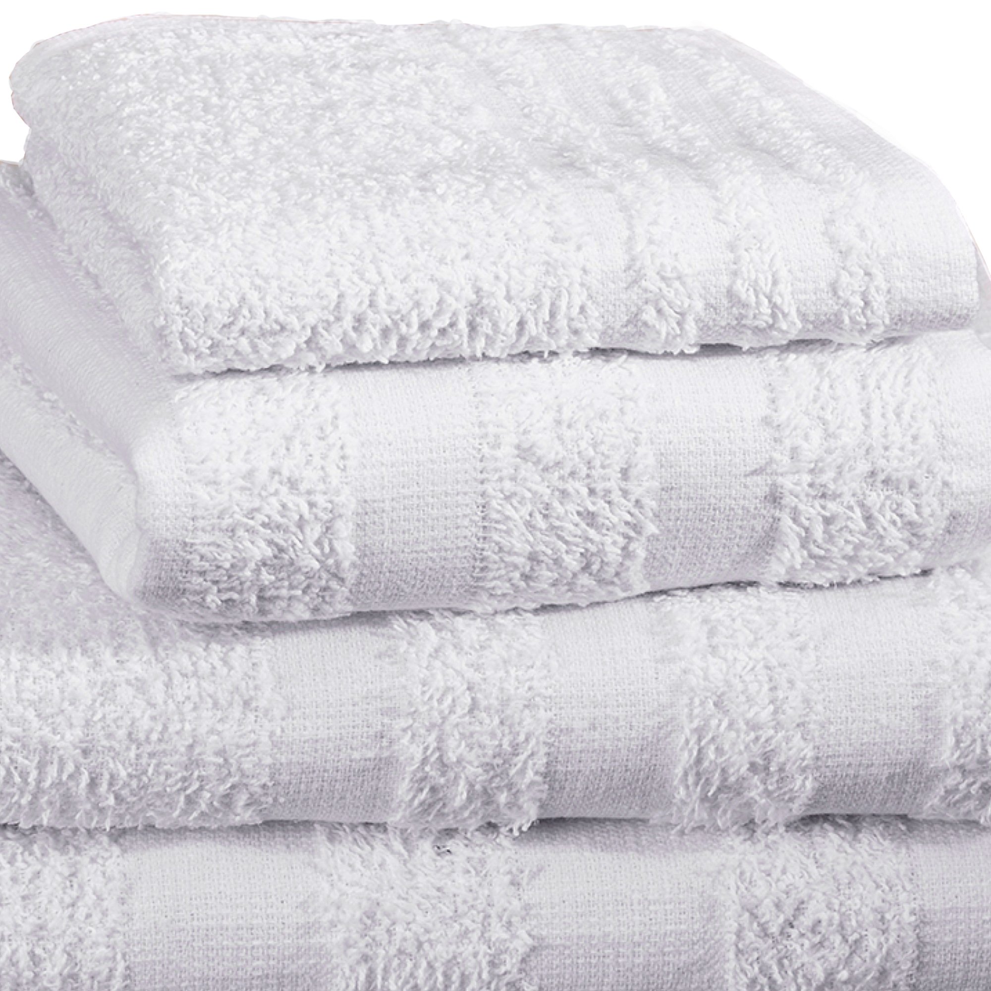Merit Trio Cotton Washcloth, White, 12 x 12 Inch MK 848123