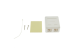 RJ45 Blank Surface Mount Box, 2 Port, White