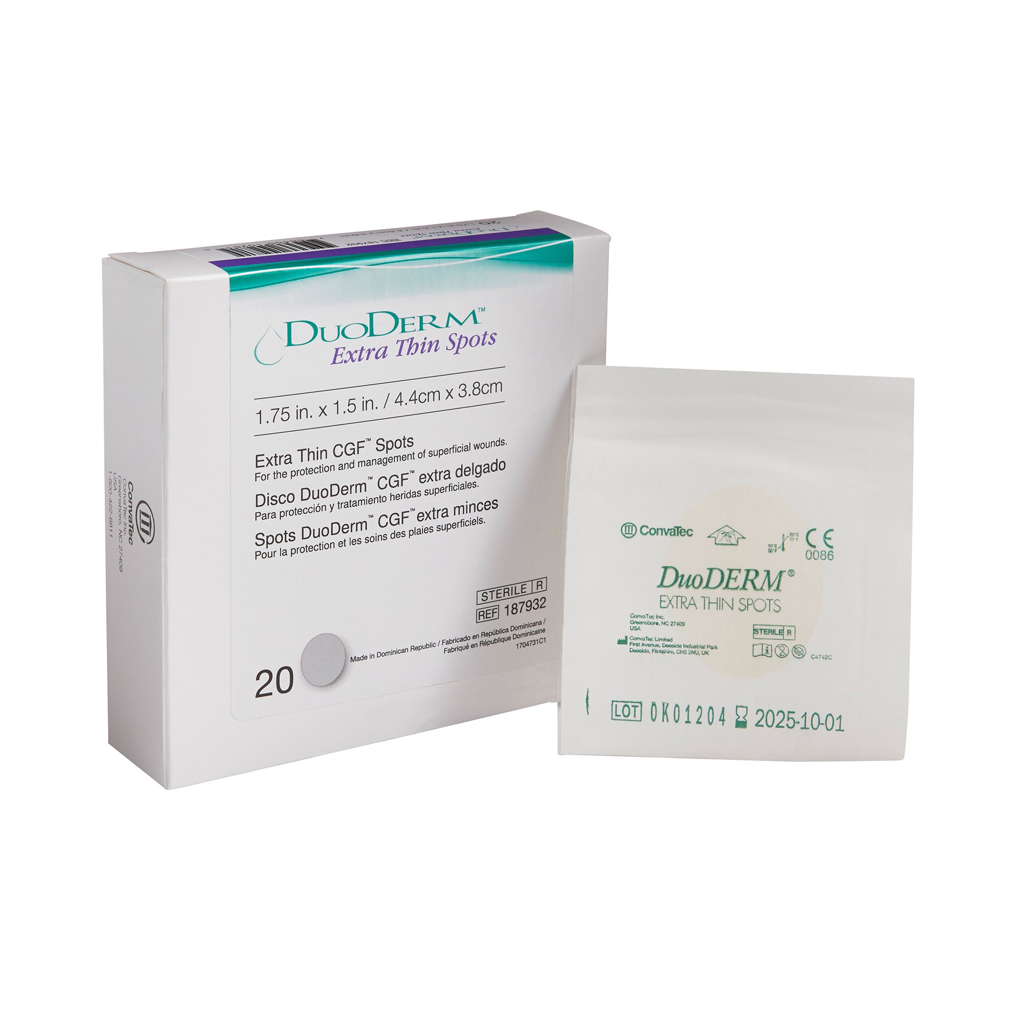 DuoDerm Extra Thin Spot Hydrocolloid Dressing, 1 x 1 Inch MK 229773