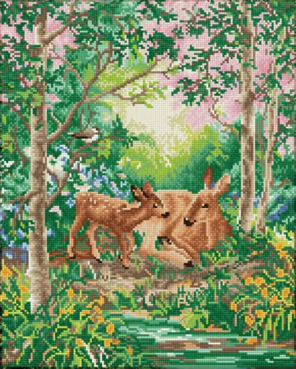 Round Designs - Doe & Her Fawn