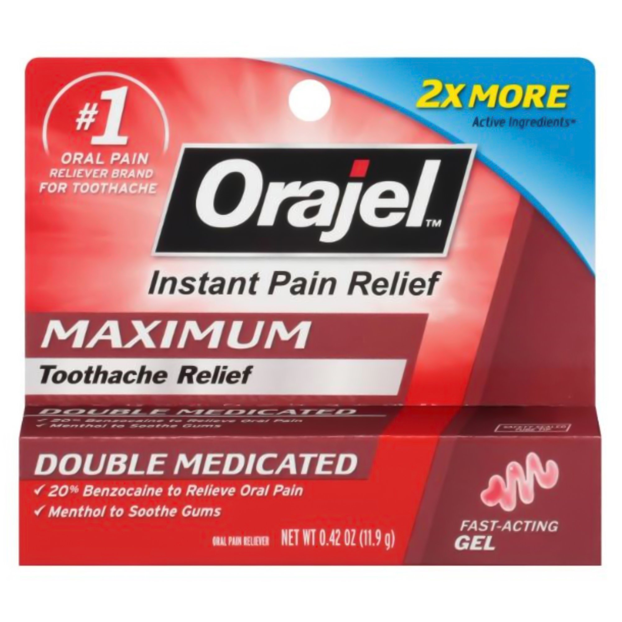Orajel 2X Toothache & Gum Medicated Gel MK 1225995