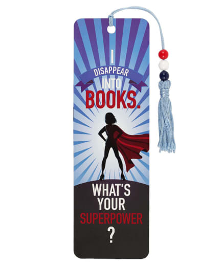 I Disappear into Books Beaded Bookmark