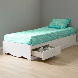 Base para cama tipo plataforma con 3 cajones