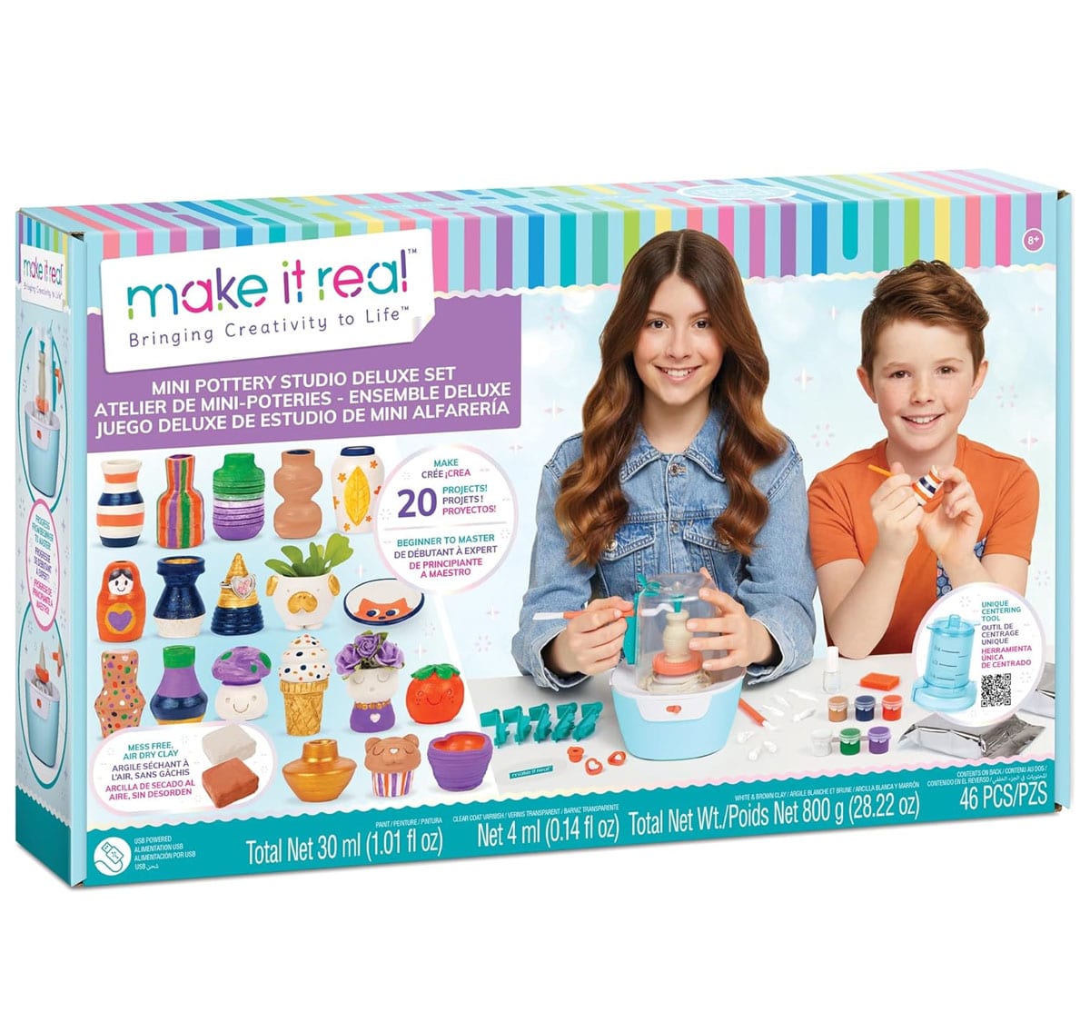 Make it Real Mini Pottery Studio Deluxe Set