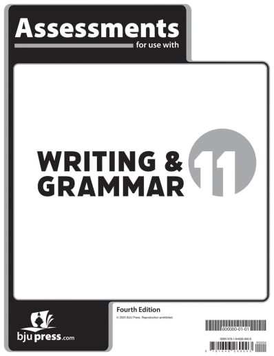 BJU Press Writing & Grammar 11 Assessments 4th Edition
