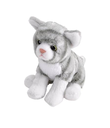 Wild Republic Pocketkins-Eco Gray Tabby Cat 5" Plush