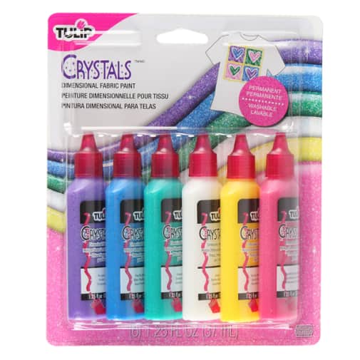 Dimensional Fabric Paint - Crystal (6 pack)