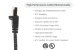 Cat6A Shielded Ethernet Patch Cable, Half-moon Boot, 3 ft, Black