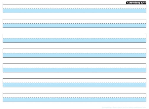 Handwriting PosterMat Pals Space Savers, Blue Highlighted 3/4"