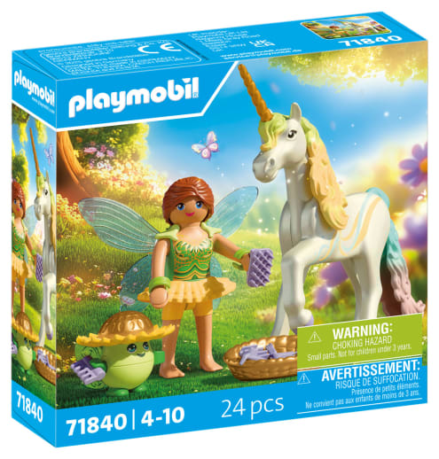Collectible Unicorn: Rainbow Flower with Fairy (Princess Magic)