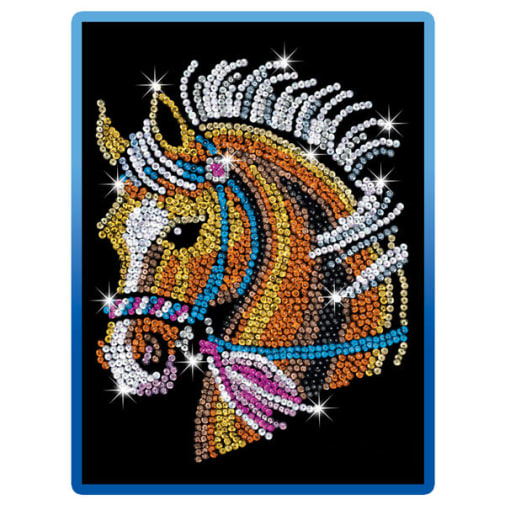 Sequin Art Blue Horse