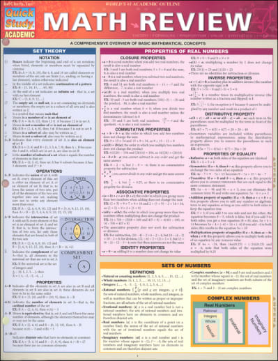 Math Review Quick Study