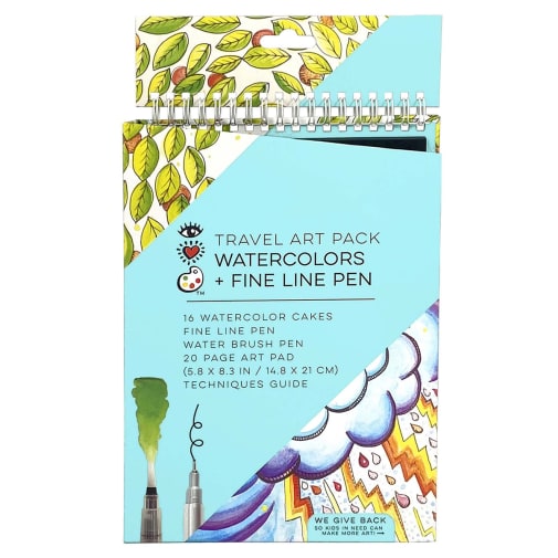 Travel Art Pack - Watercolors + Fine Line Pen
