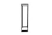 19in 4 Post Open Frame Rack, Adjustable Depth, Black