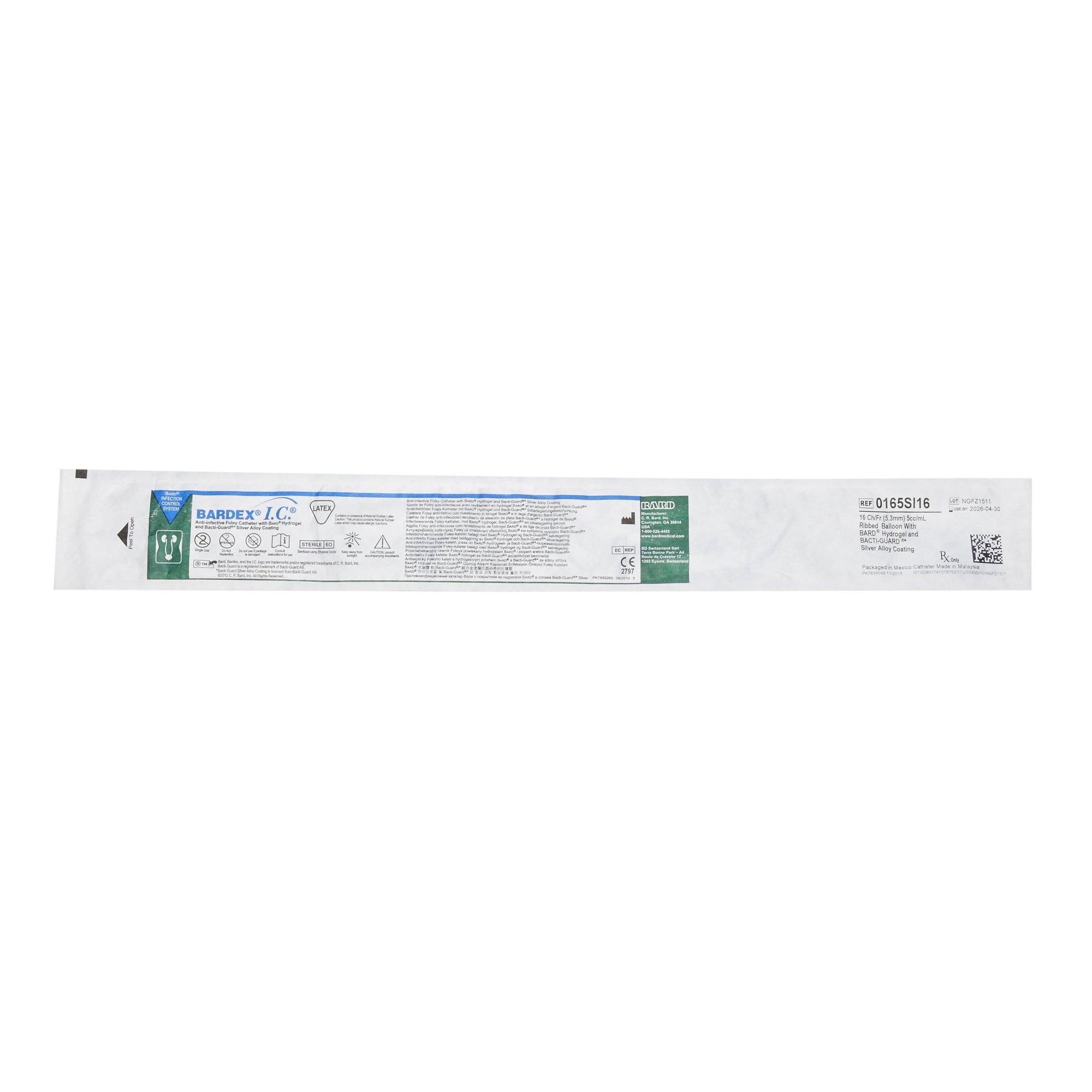 Bardex IC Foley Catheter, 10 Fr., 3 cc, Straight Tip MK 282352