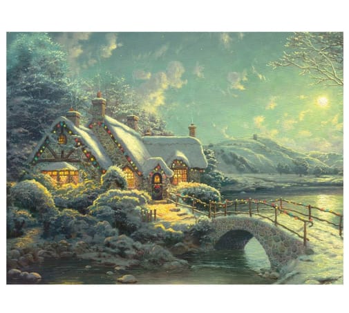 Large Paint by Number - Christmas Moonlight (Kinkade)