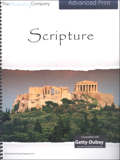 Scripture Character Writing Worksheets Italic Style - Advanced Print